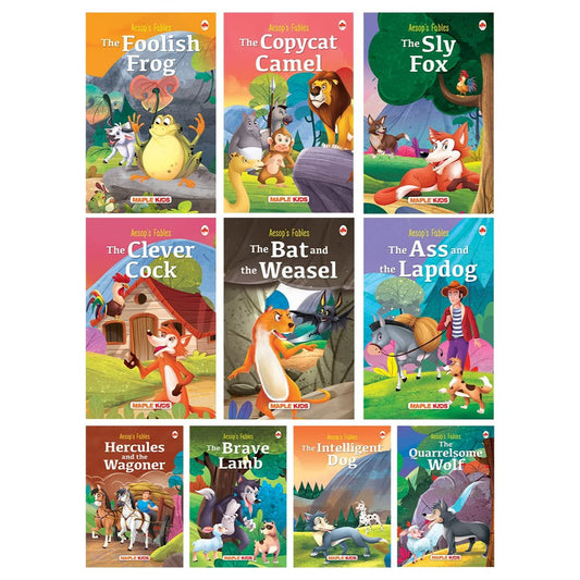 Story Book for Kids (Set of 10 Books) - Aesop's Fables - Moral Stories